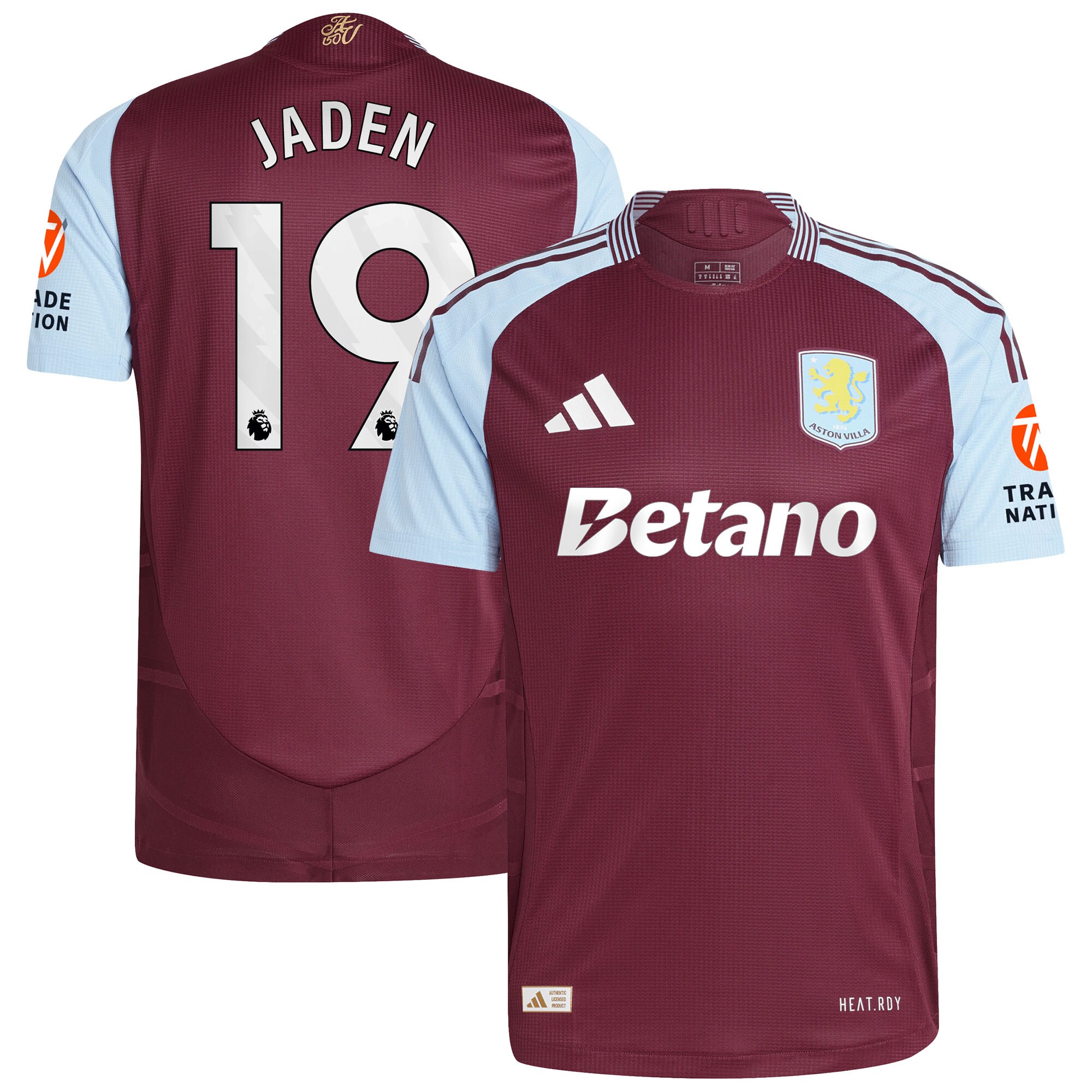 aston villa adidas home authentic shirt 2024-25 with jaden 19 printing Collection - Official Aston Villa Kits