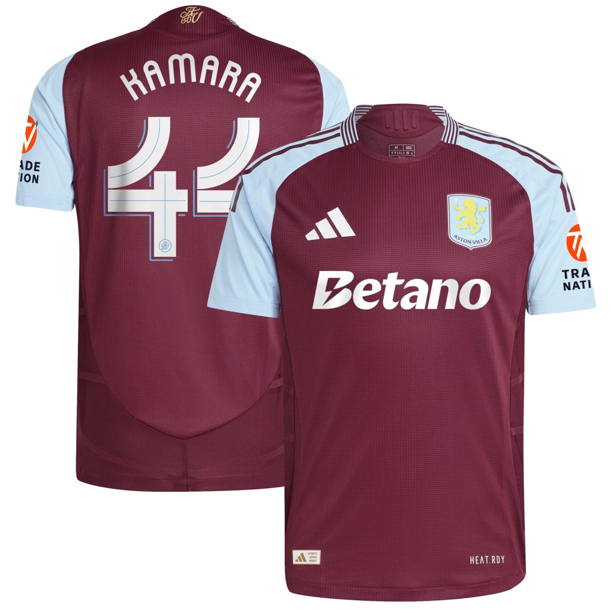 aston villa adidas home authentic shirt 2024-25 with kamara 44 cup printing Collection - Official Aston Villa Kits