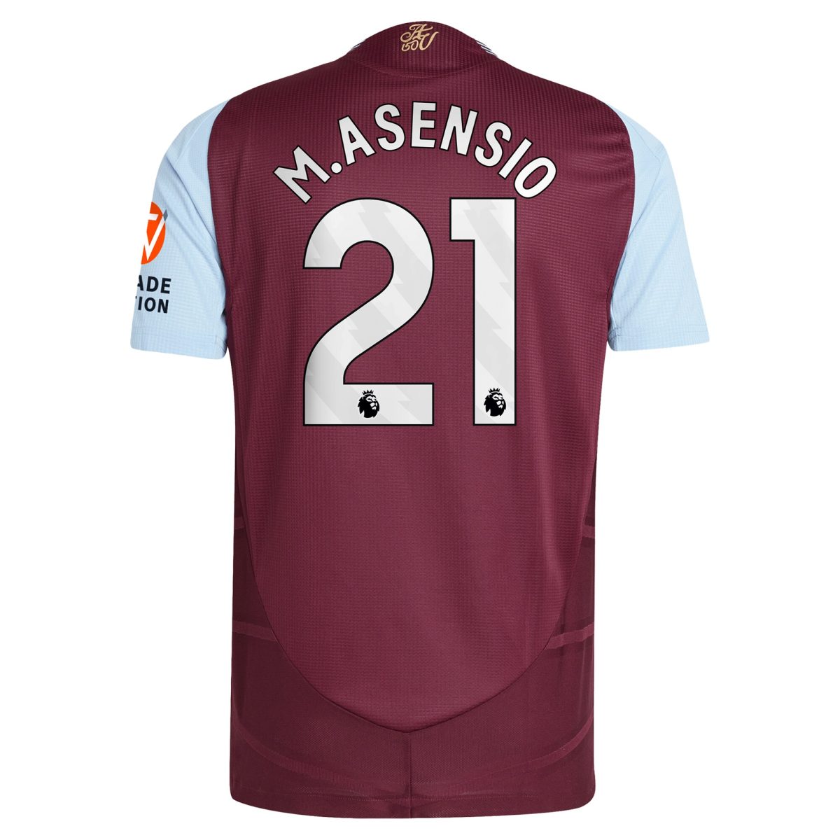 aston villa adidas home authentic shirt 2024-25 with m.asensio 21 printing Collection - Official Aston Villa Kits