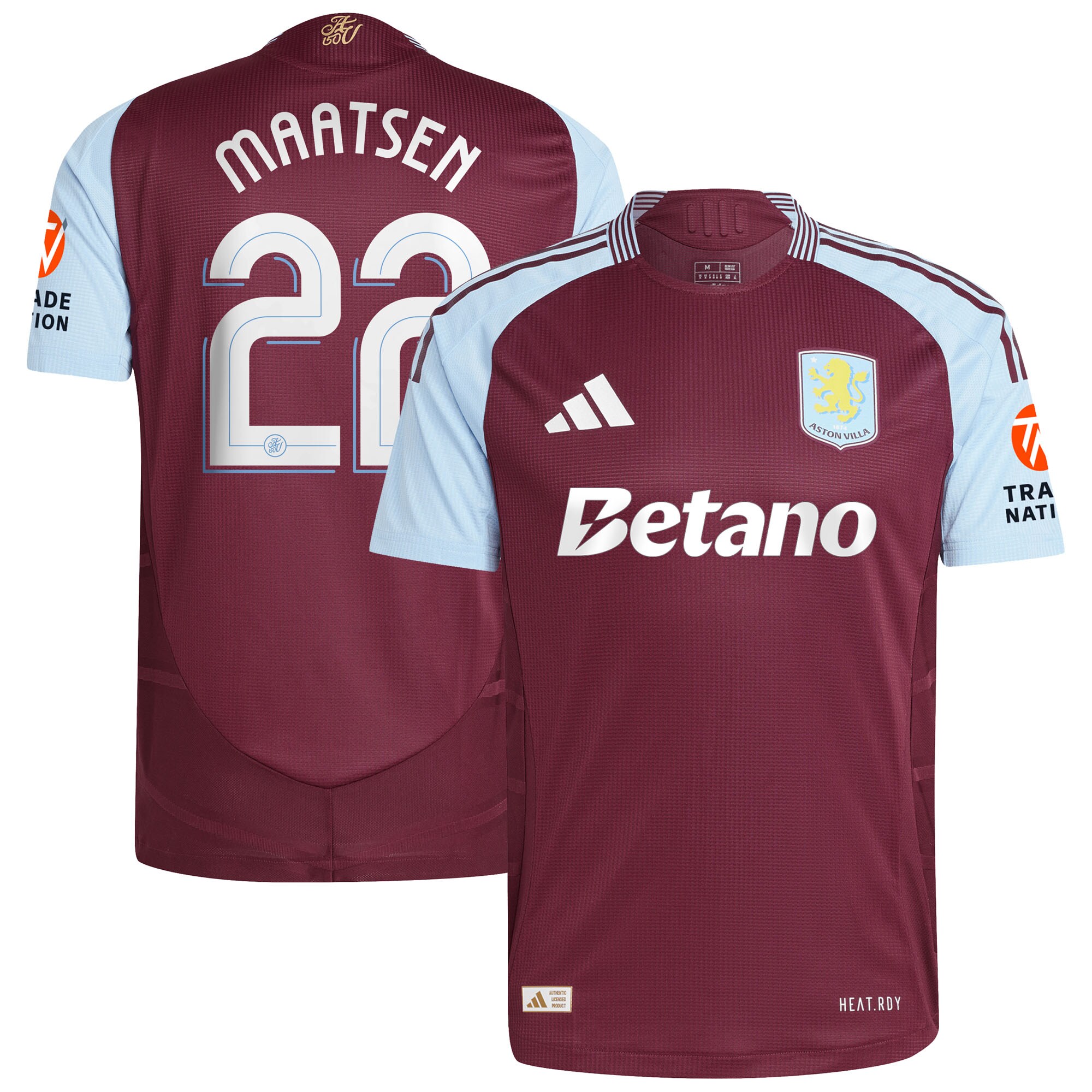 aston villa adidas home authentic shirt 2024-25 with maatsen 22 cup printing Collection - Official Aston Villa Kits