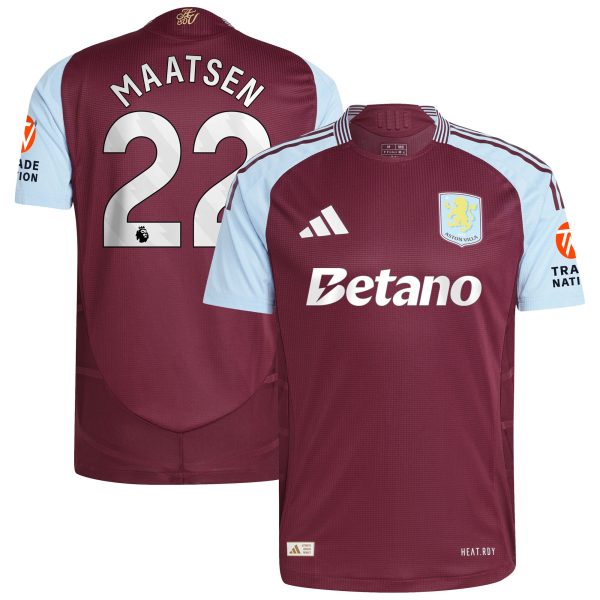 aston villa adidas home authentic shirt 2024-25 with maatsen 22 printing Collection - Official Aston Villa Kits