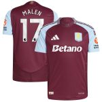 aston villa adidas home authentic shirt 2024-25 with malen 17 printing Collection - Official Aston Villa Kits