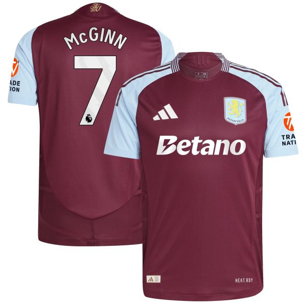aston villa adidas home authentic shirt 2024-25 with mcginn 7 printing Collection - Official Aston Villa Kits