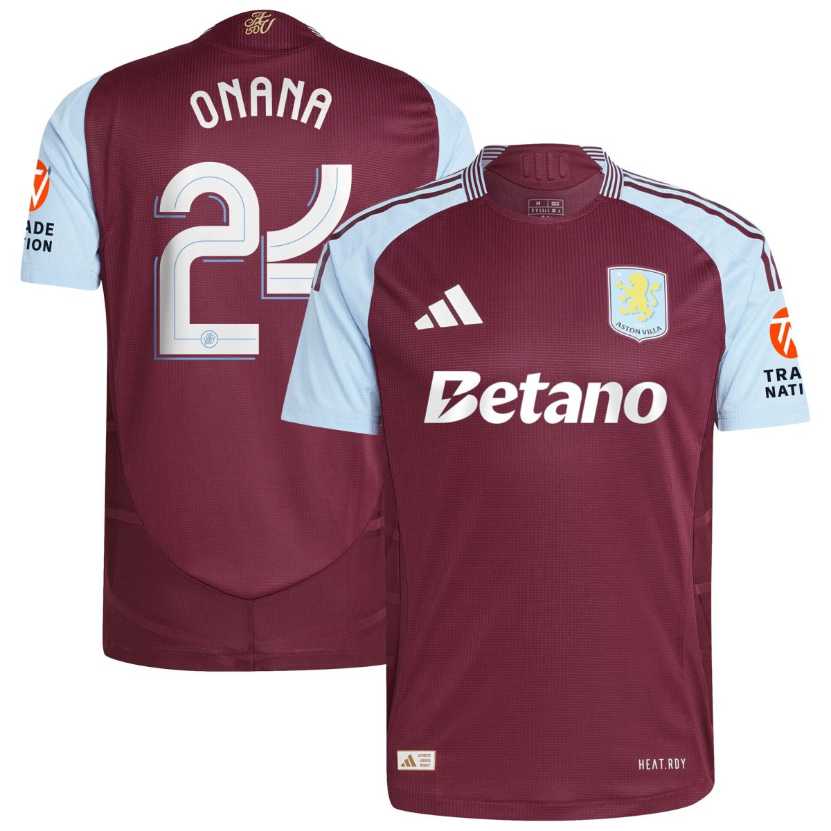aston villa adidas home authentic shirt 2024-25 with onana 24 cup printing Collection - Official Aston Villa Kits
