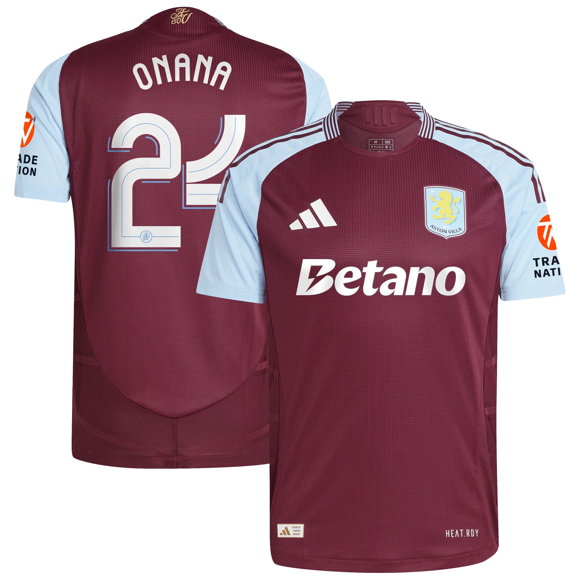aston villa adidas home authentic shirt 2024-25 with onana 24 cup printing Collection - Official Aston Villa Kits