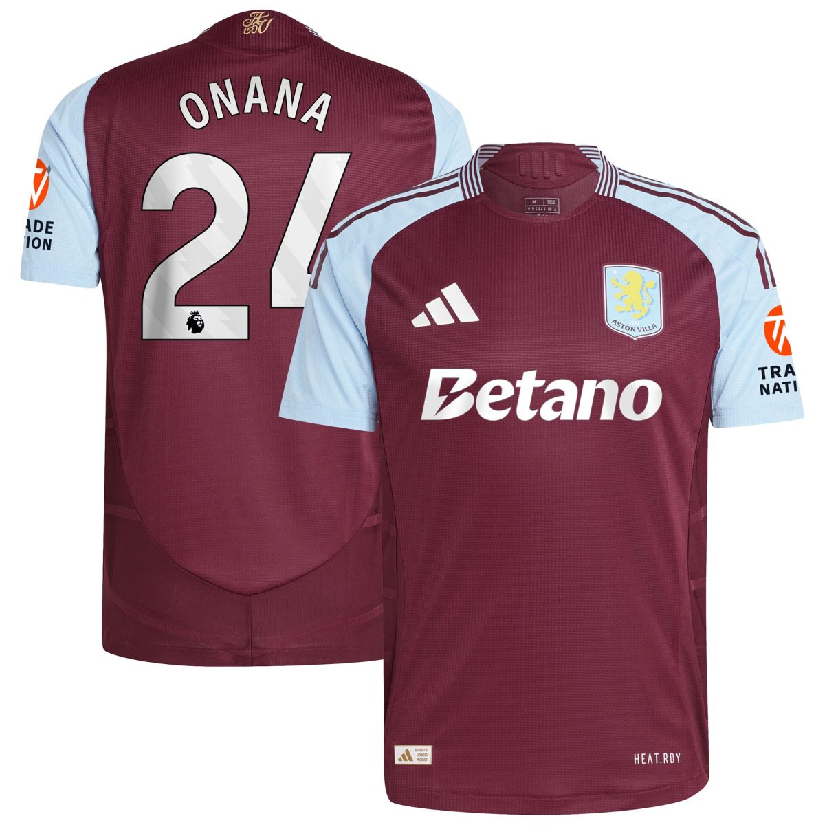aston villa adidas home authentic shirt 2024-25 with onana 24 printing Collection - Official Aston Villa Kits