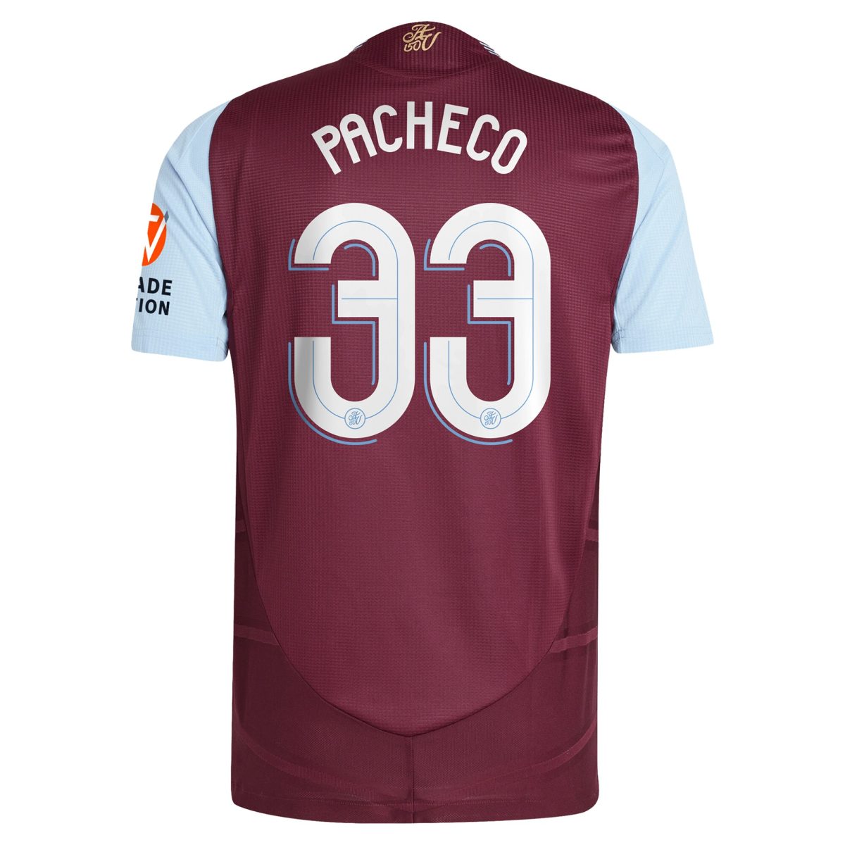 aston villa adidas home authentic shirt 2024-25 with pacheco 33 cup printing Collection - Official Aston Villa Kits