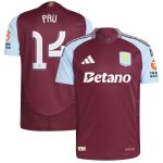 aston villa adidas home authentic shirt 2024-25 with pau 14 cup printing Collection - Official Aston Villa Kits