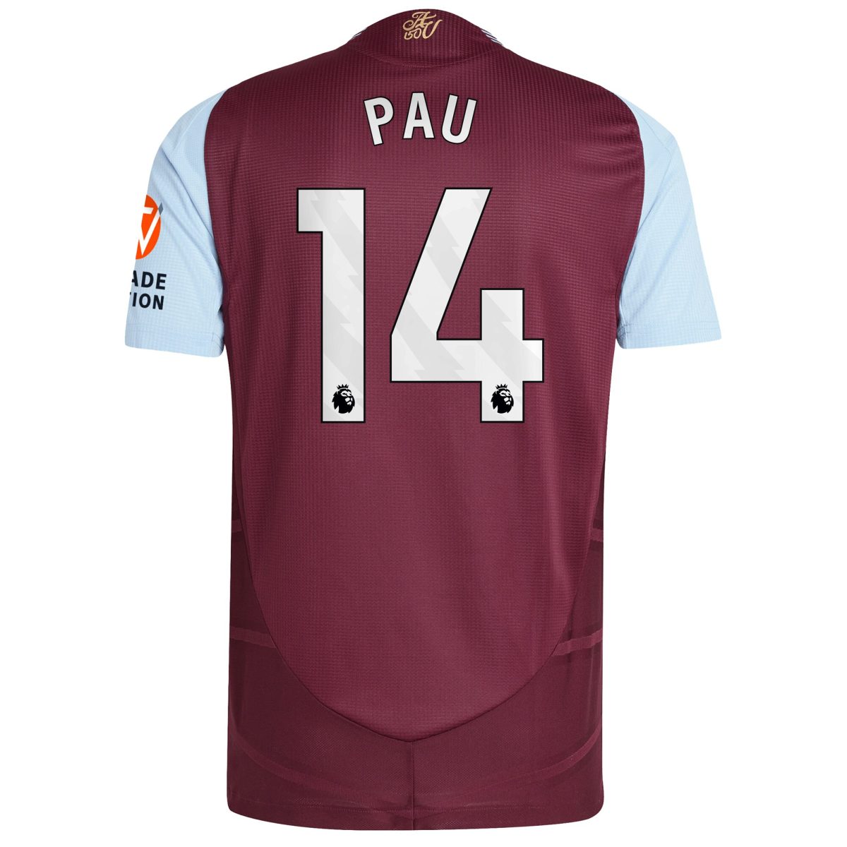 aston villa adidas home authentic shirt 2024-25 with pau 14 printing Collection - Official Aston Villa Kits