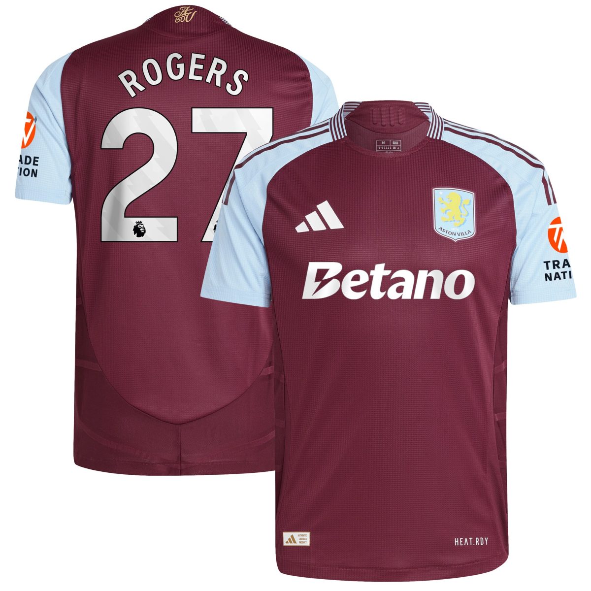 aston villa adidas home authentic shirt 2024-25 with rogers 27 printing Collection - Official Aston Villa Kits