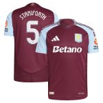 aston villa adidas home authentic shirt 2024-25 with staniforth 5 cup printing Collection - Official Aston Villa Kits