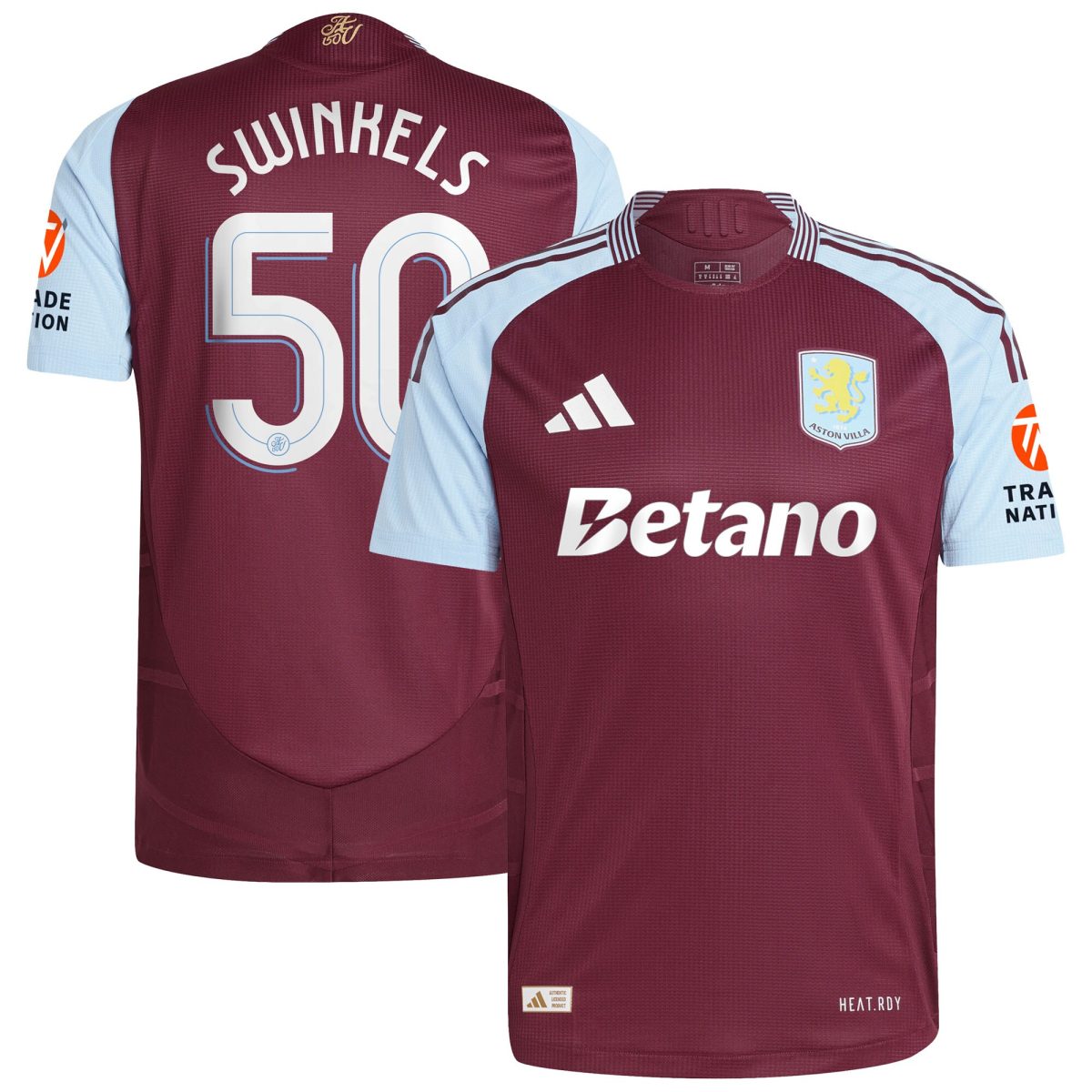 aston villa adidas home authentic shirt 2024-25 with swinkels 50 cup printing Collection - Official Aston Villa Kits