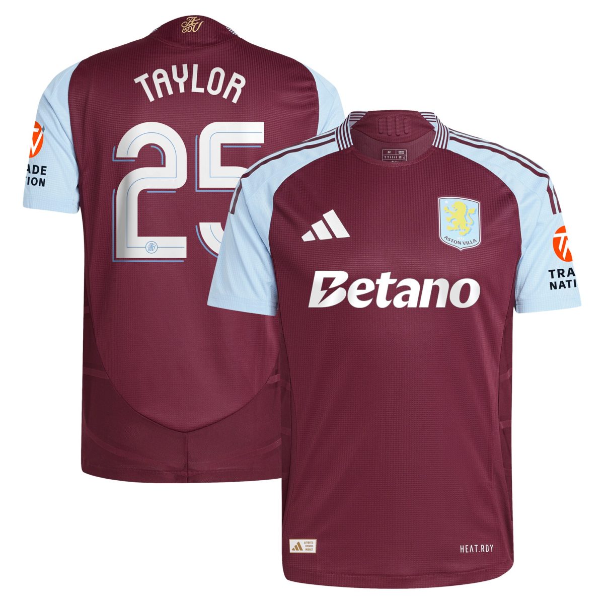 aston villa adidas home authentic shirt 2024-25 with taylor 25 cup printing Collection - Official Aston Villa Kits