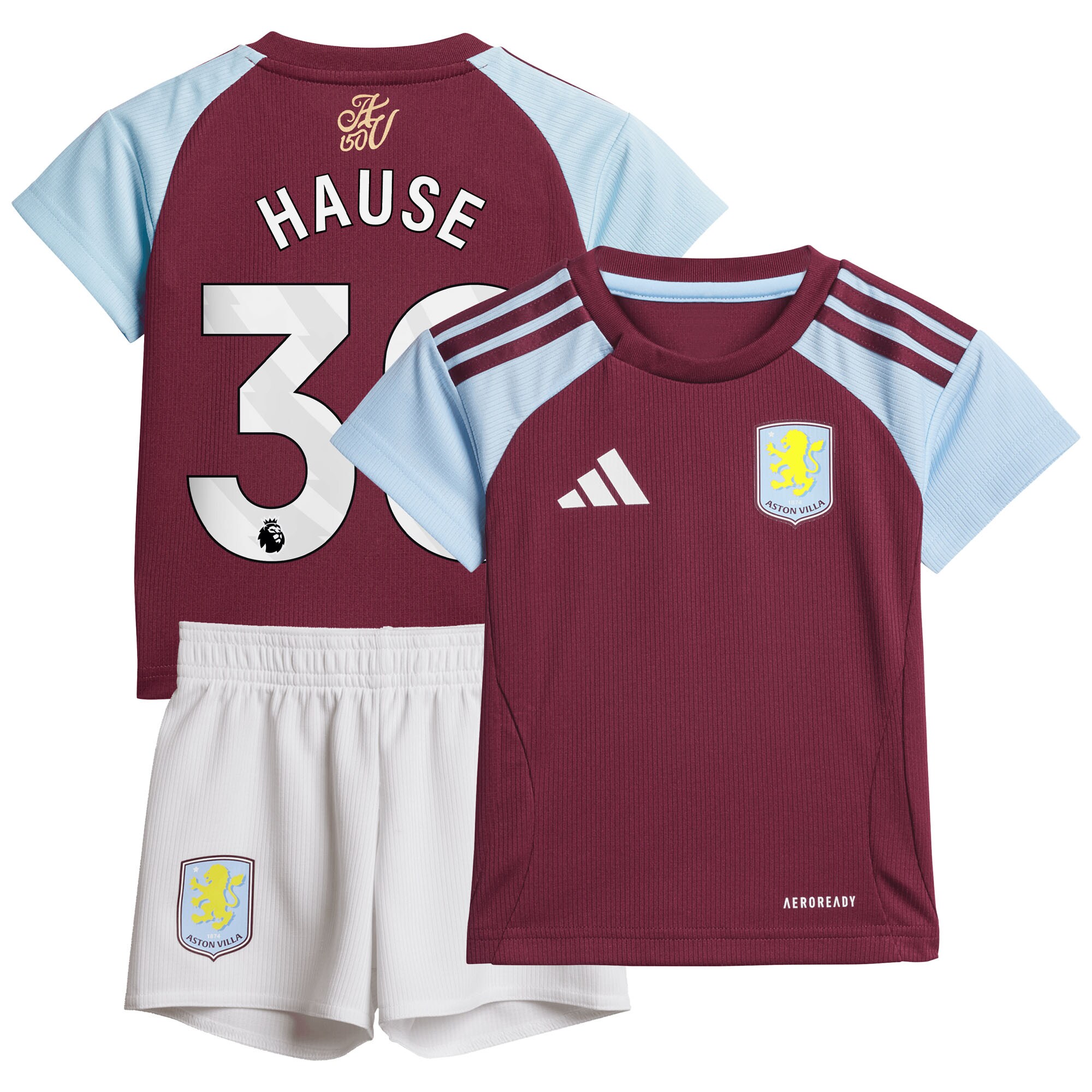 aston villa adidas home baby kit 2024-25 with hause 30 printing Collection - Official Aston Villa Kits