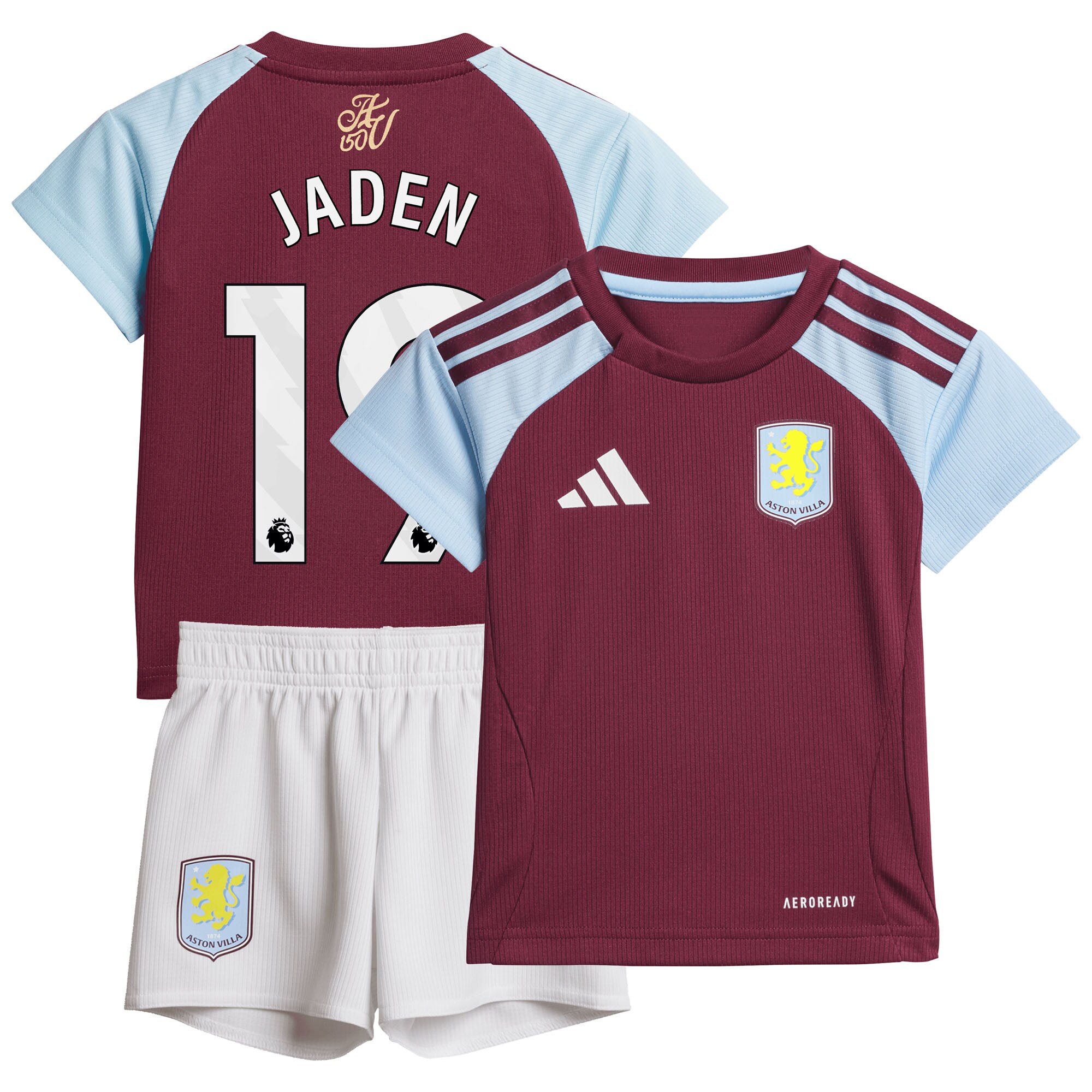 aston villa adidas home baby kit 2024-25 with jaden 19 printing Collection - Official Aston Villa Kits