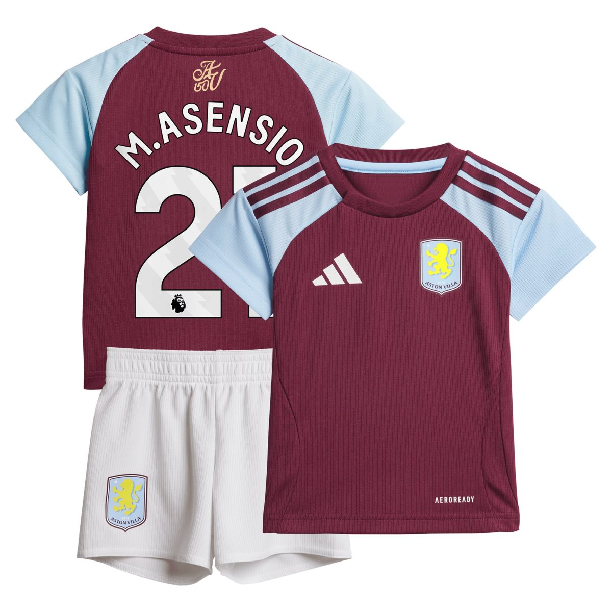aston villa adidas home baby kit 2024-25 with m.asensio 21 printing Collection - Official Aston Villa Kits