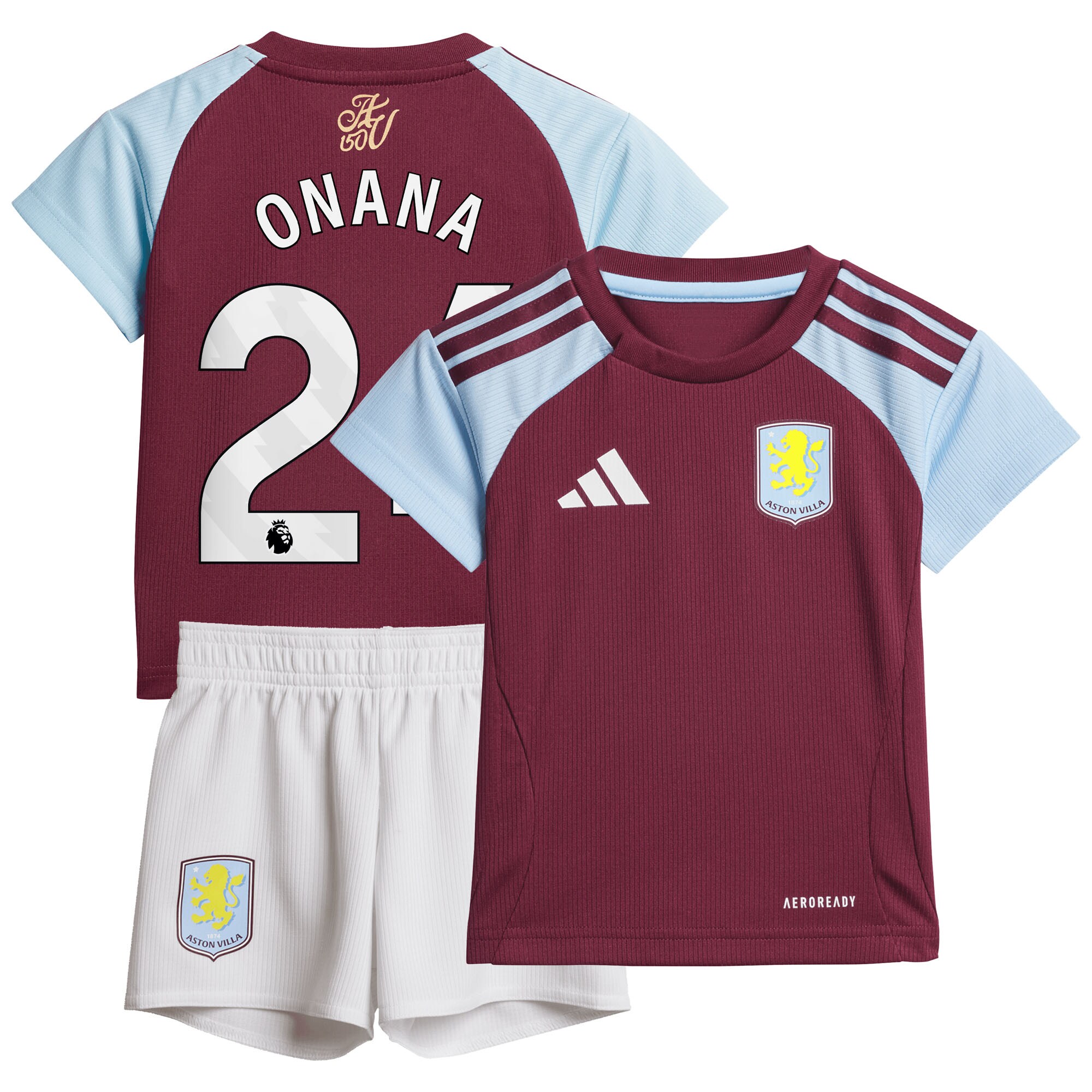 aston villa adidas home baby kit 2024-25 with onana 24 printing Collection - Official Aston Villa Kits