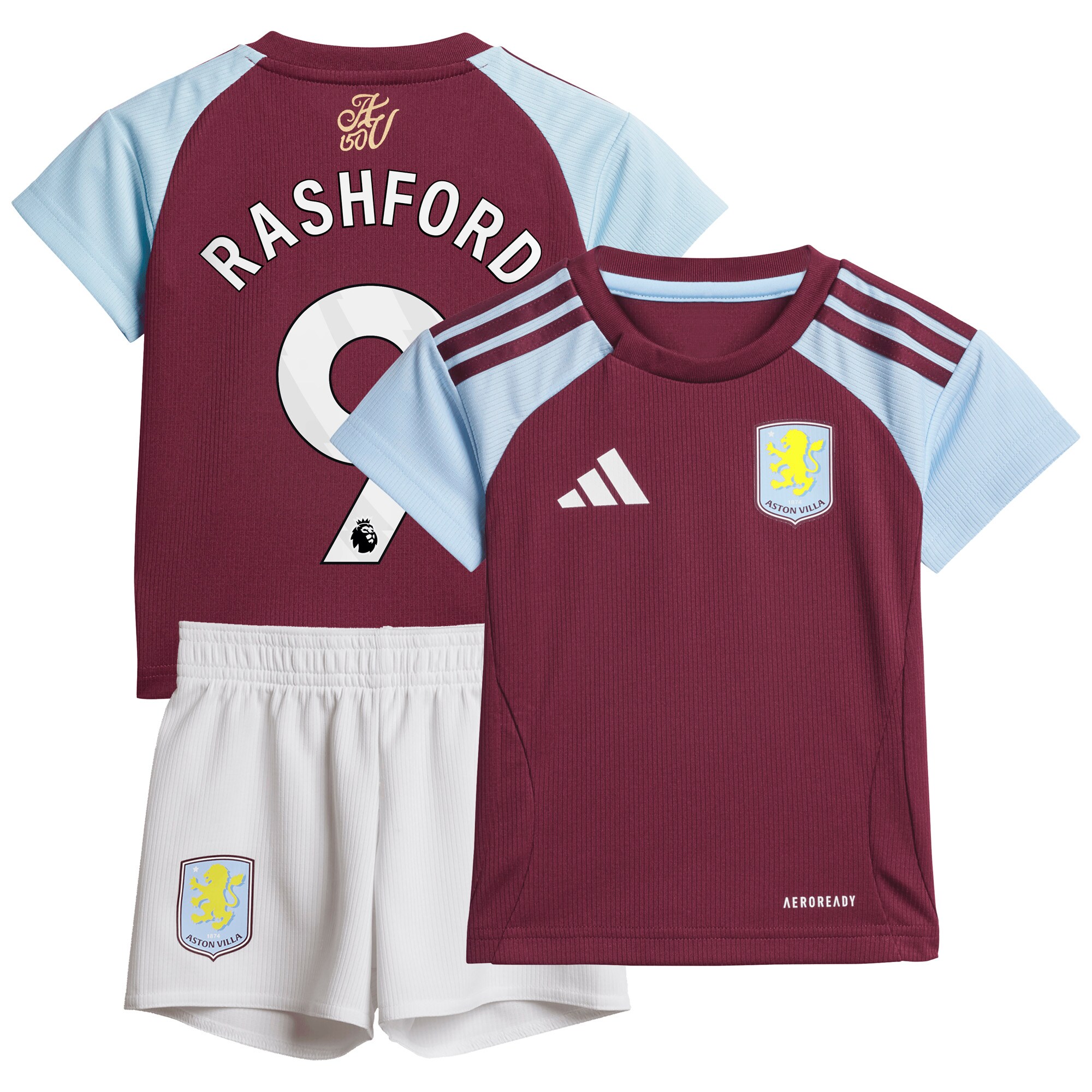 aston villa adidas home baby kit 2024-25 with rashford 9 printing Collection - Official Aston Villa Kits