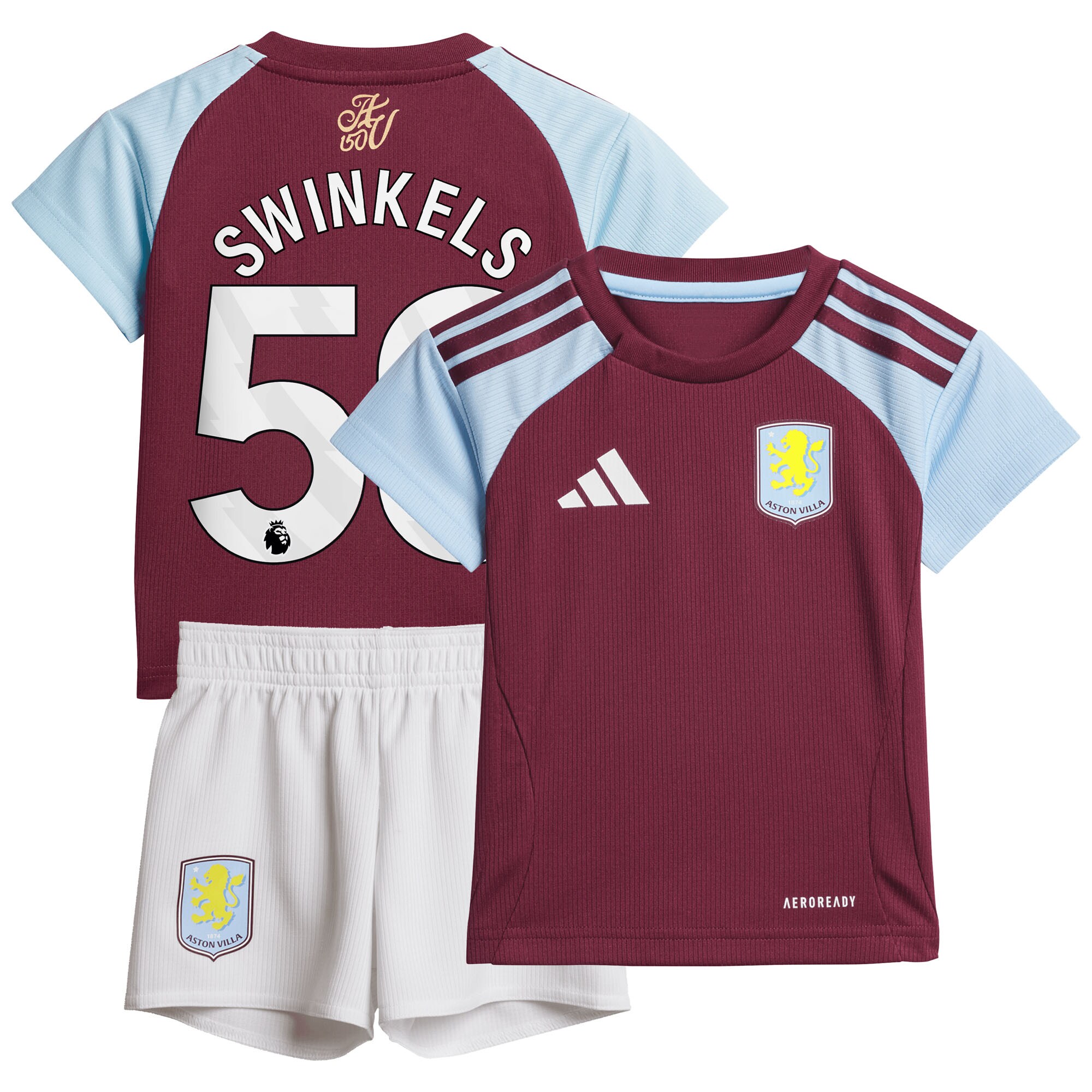 aston villa adidas home baby kit 2024-25 with swinkels 50 printing Collection - Official Aston Villa Kits