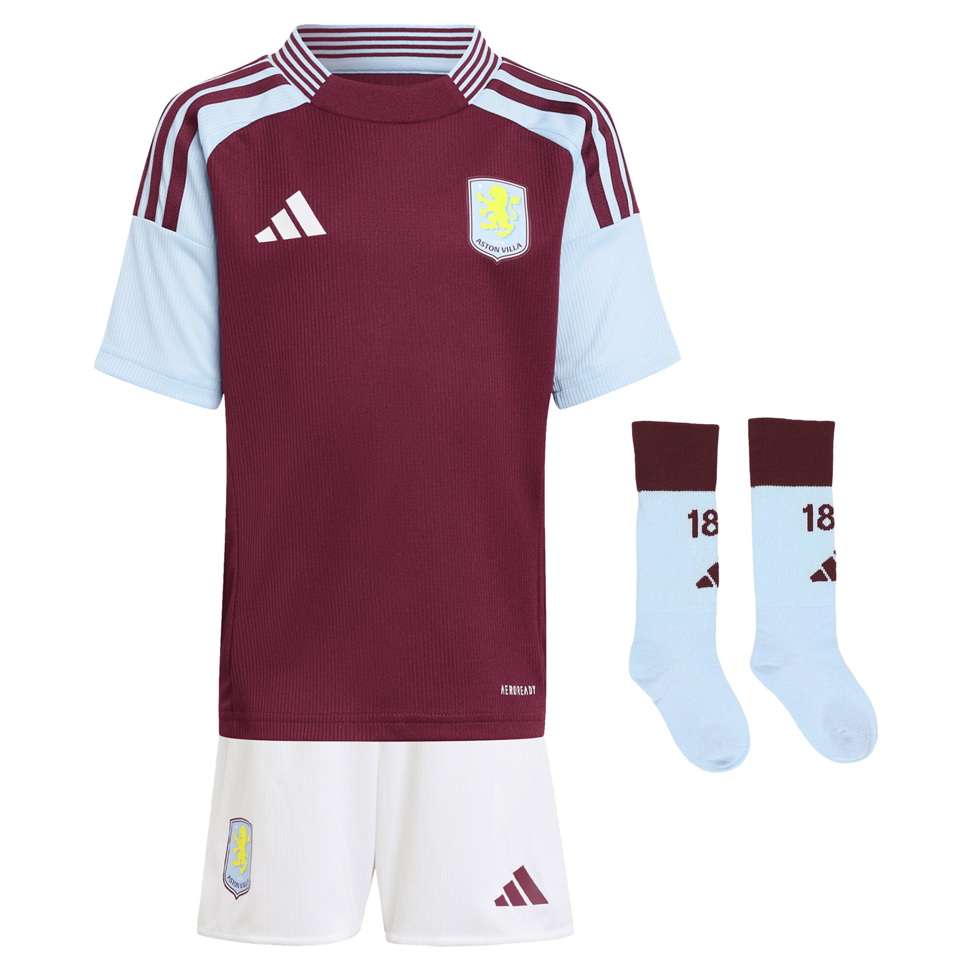 aston villa adidas home mini kit 2024-25 with a.garcía 16 printing Collection - Official Aston Villa Kits