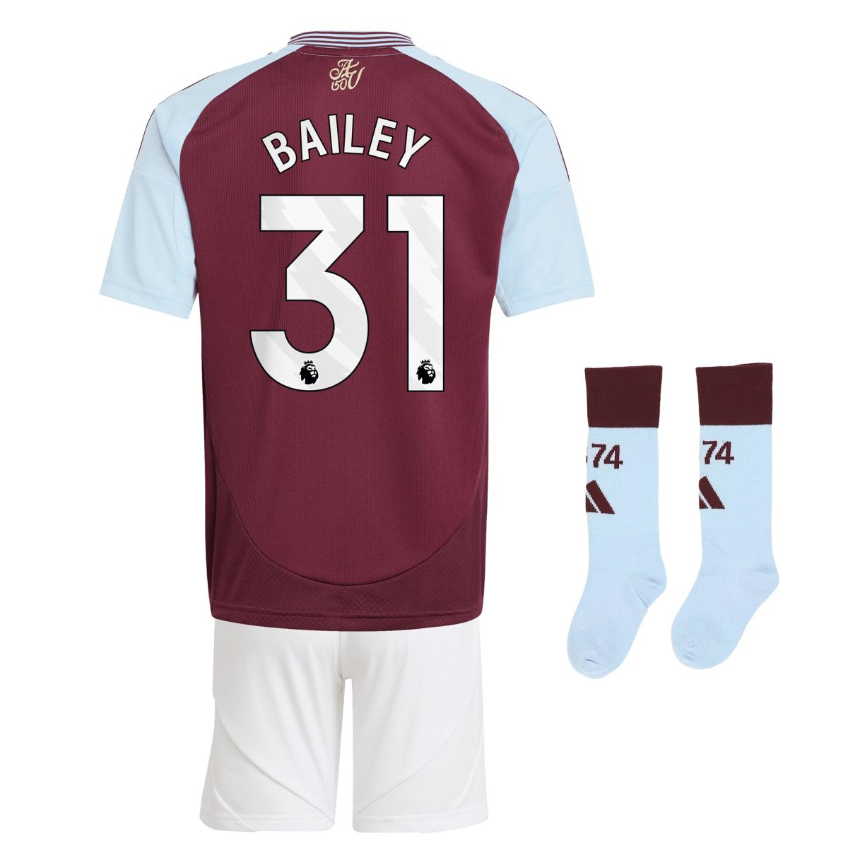aston villa adidas home mini kit 2024-25 with bailey 31 printing Collection - Official Aston Villa Kits
