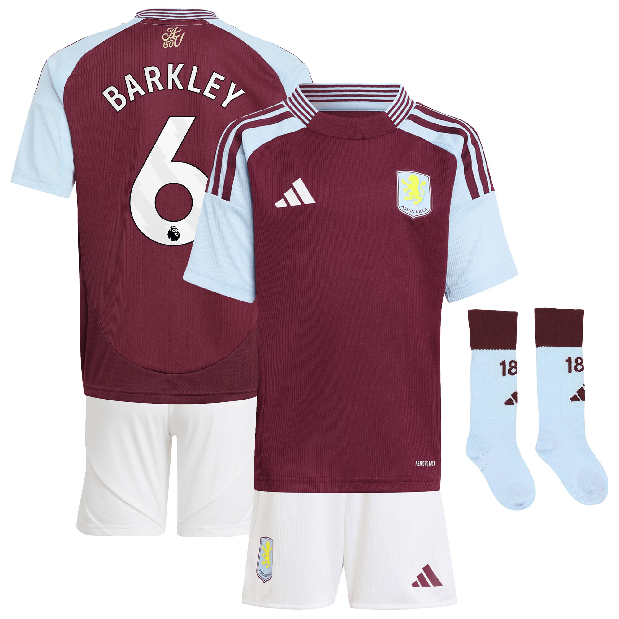 aston villa adidas home mini kit 2024-25 with barkley 6 printing Collection - Official Aston Villa Kits