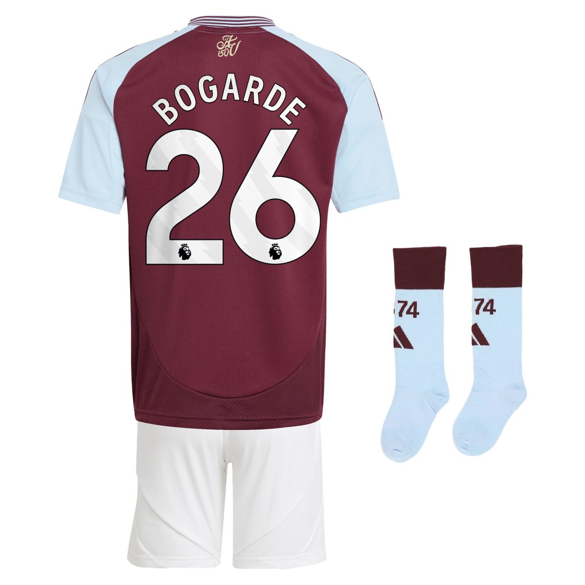 aston villa adidas home mini kit 2024-25 with bogarde 26 printing Collection - Official Aston Villa Kits