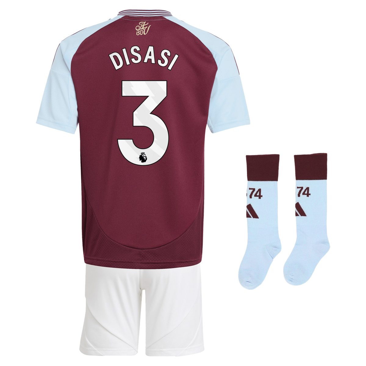 aston villa adidas home mini kit 2024-25 with disasi 3 printing Collection - Official Aston Villa Kits