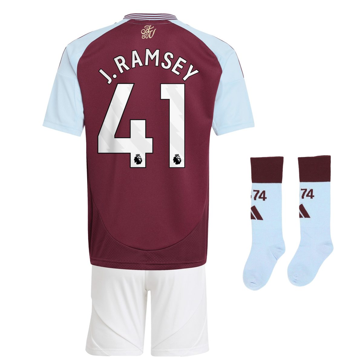 aston villa adidas home mini kit 2024-25 with j. ramsey 41 printing Collection - Official Aston Villa Kits