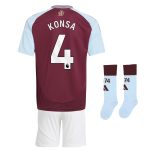 aston villa adidas home mini kit 2024-25 with konsa 4 printing Collection - Official Aston Villa Kits