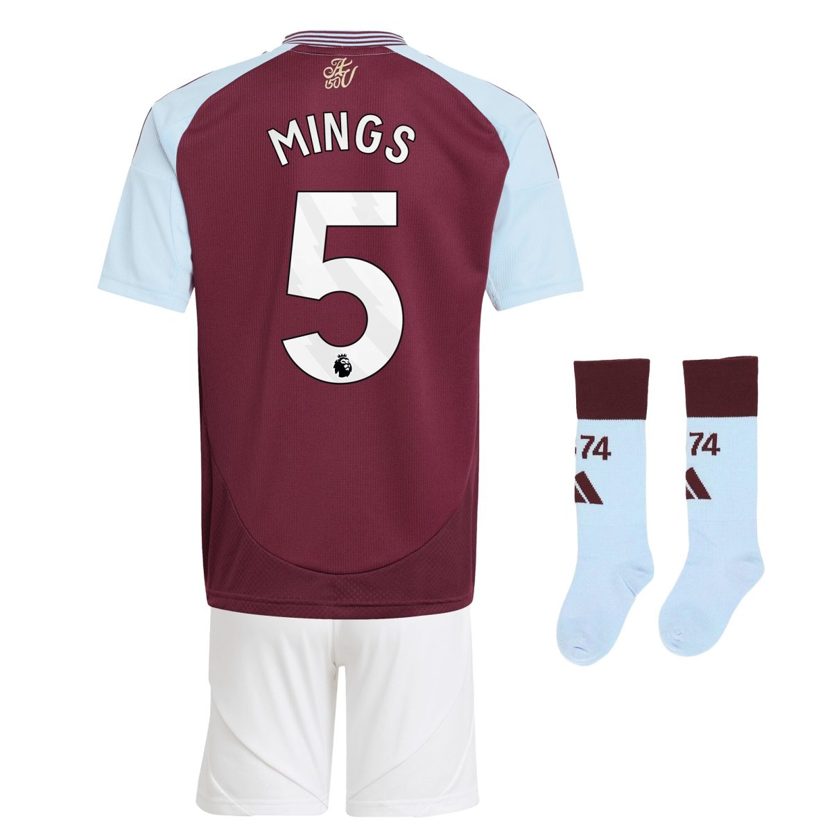 aston villa adidas home mini kit 2024-25 with mings 5 printing Collection - Official Aston Villa Kits