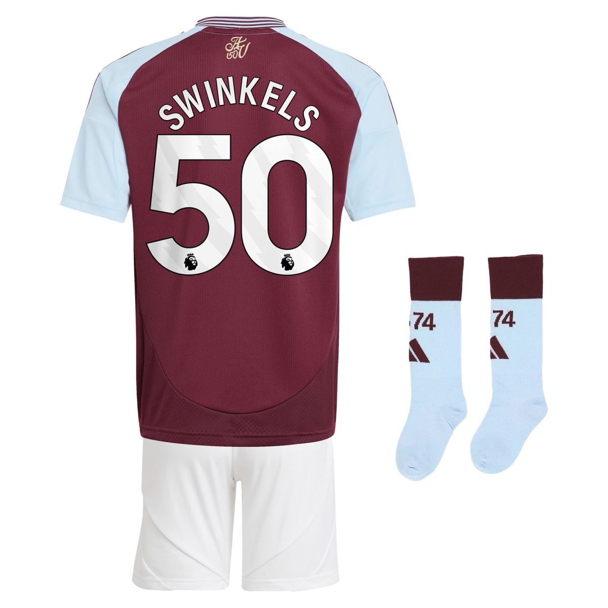 aston villa adidas home mini kit 2024-25 with swinkels 50 printing Collection - Official Aston Villa Kits