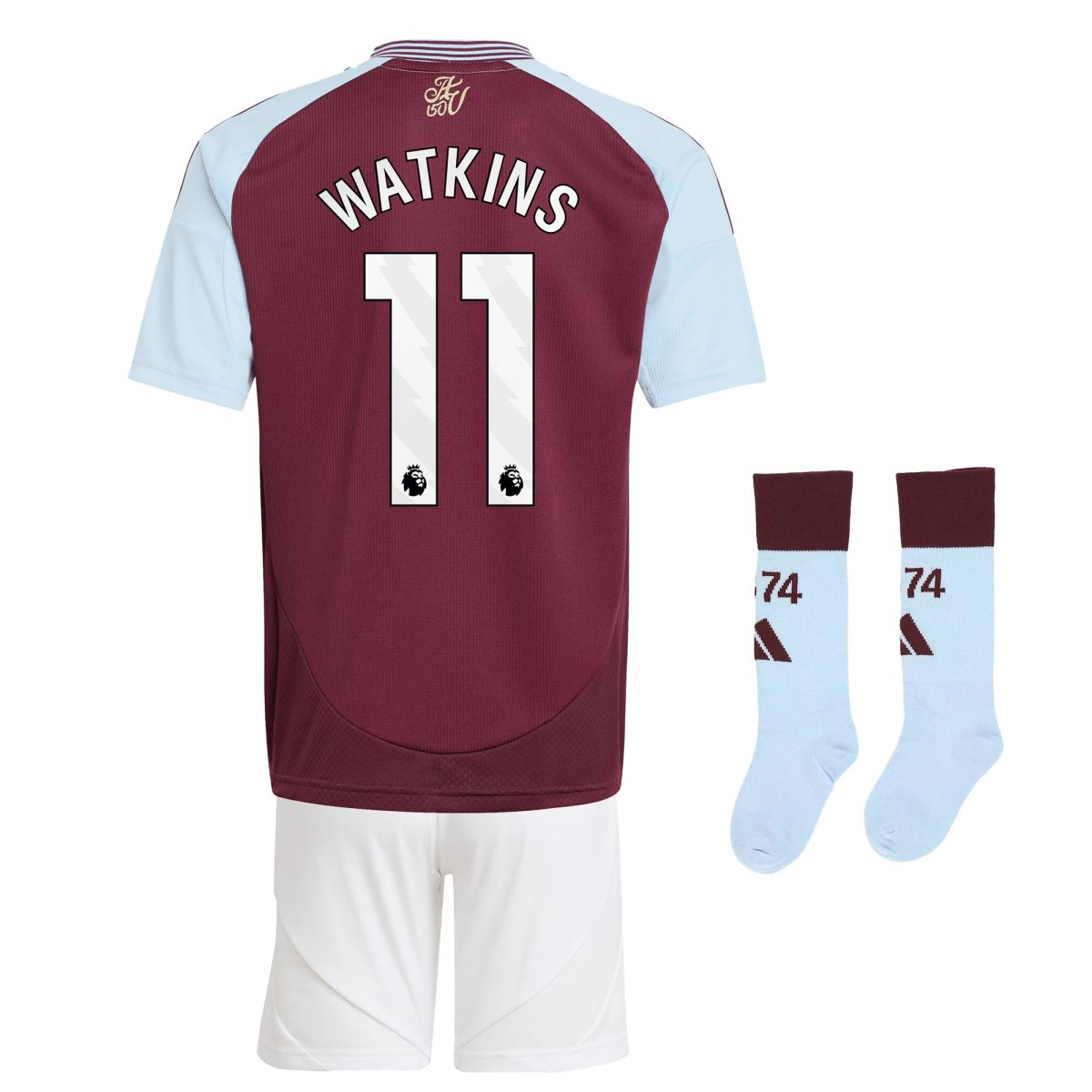 aston villa adidas home mini kit 2024-25 with watkins 11 printing Collection - Official Aston Villa Kits