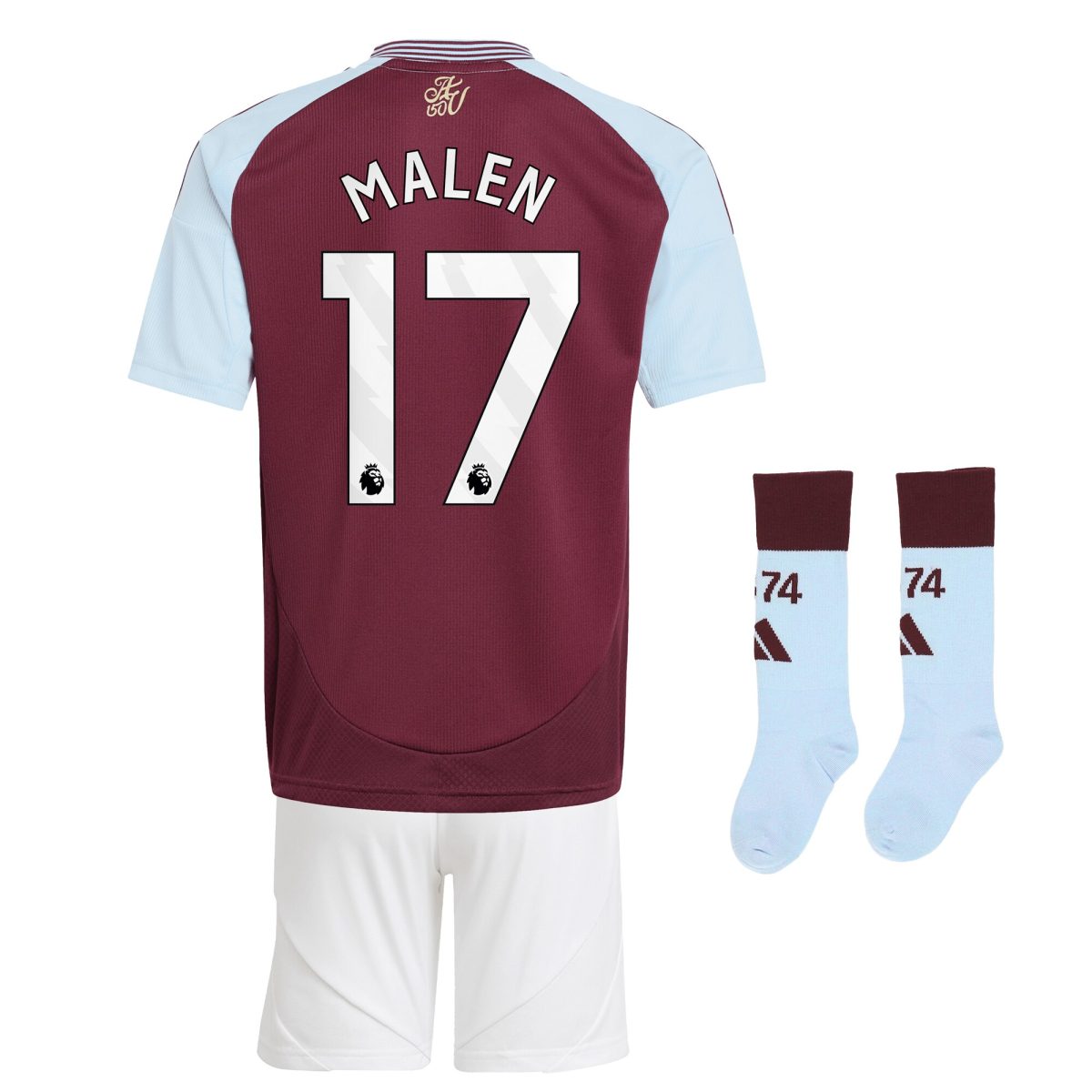 aston villa adidas home mini kit 2024-26 with malen 17 printing Collection - Official Aston Villa Kits