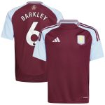 aston villa adidas home shirt 2024-25 – kids with barkley 6 printing Collection - Official Aston Villa Kits