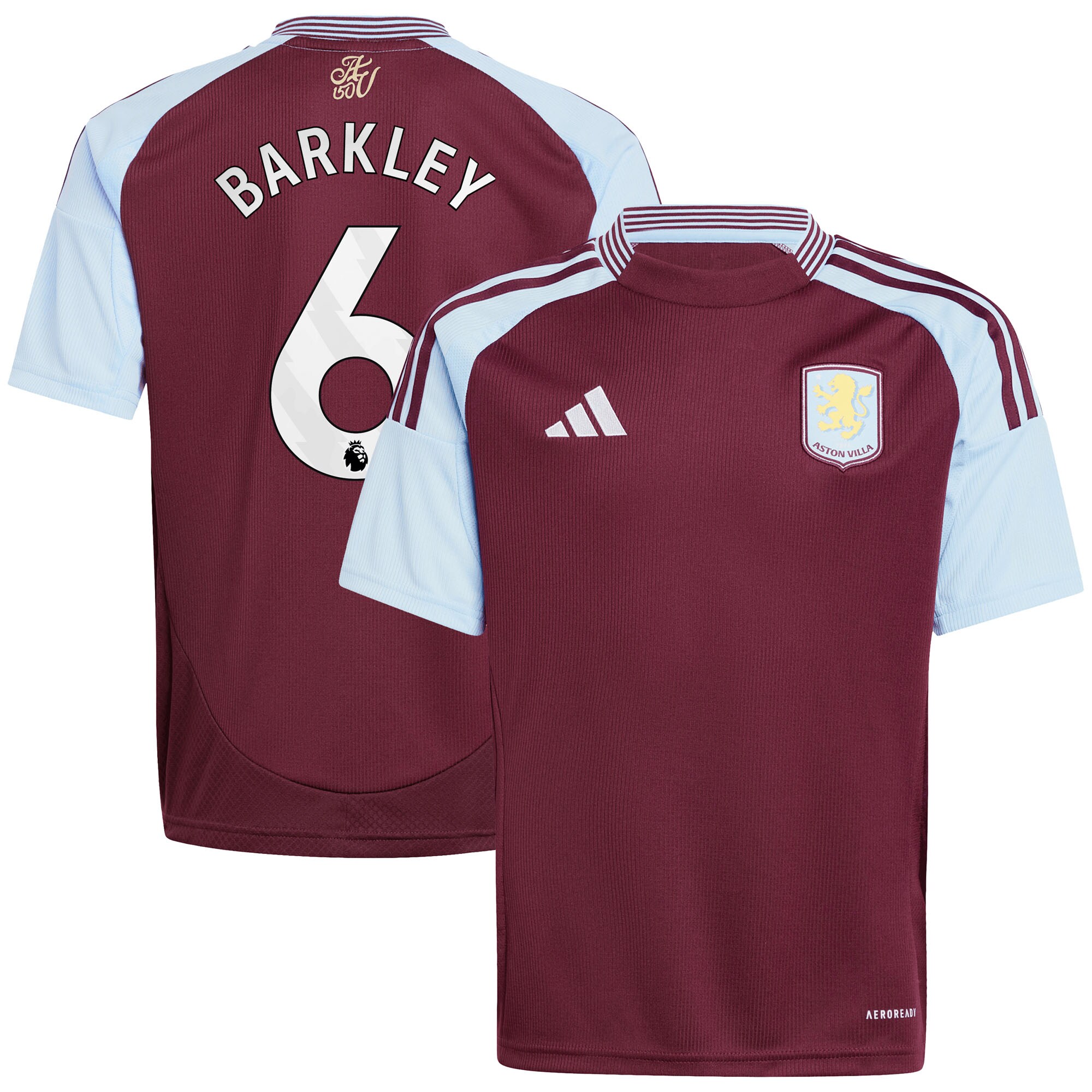 aston villa adidas home shirt 2024-25 – kids with barkley 6 printing Collection - Official Aston Villa Kits