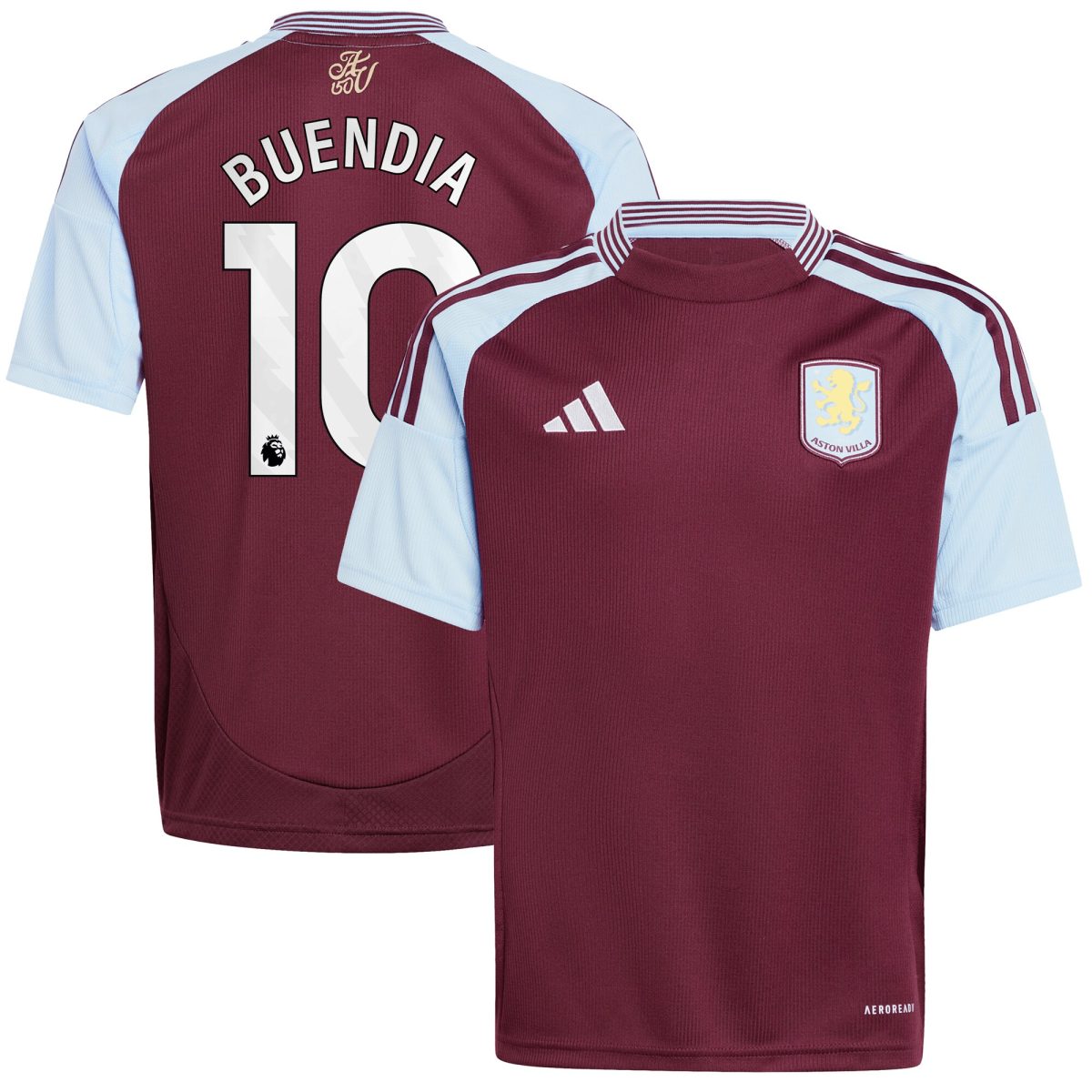 aston villa adidas home shirt 2024-25 – kids with buendia 10 printing Collection - Official Aston Villa Kits