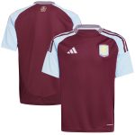 aston villa adidas home shirt 2024-25 – kids with custom printing Collection - Official Aston Villa Kits