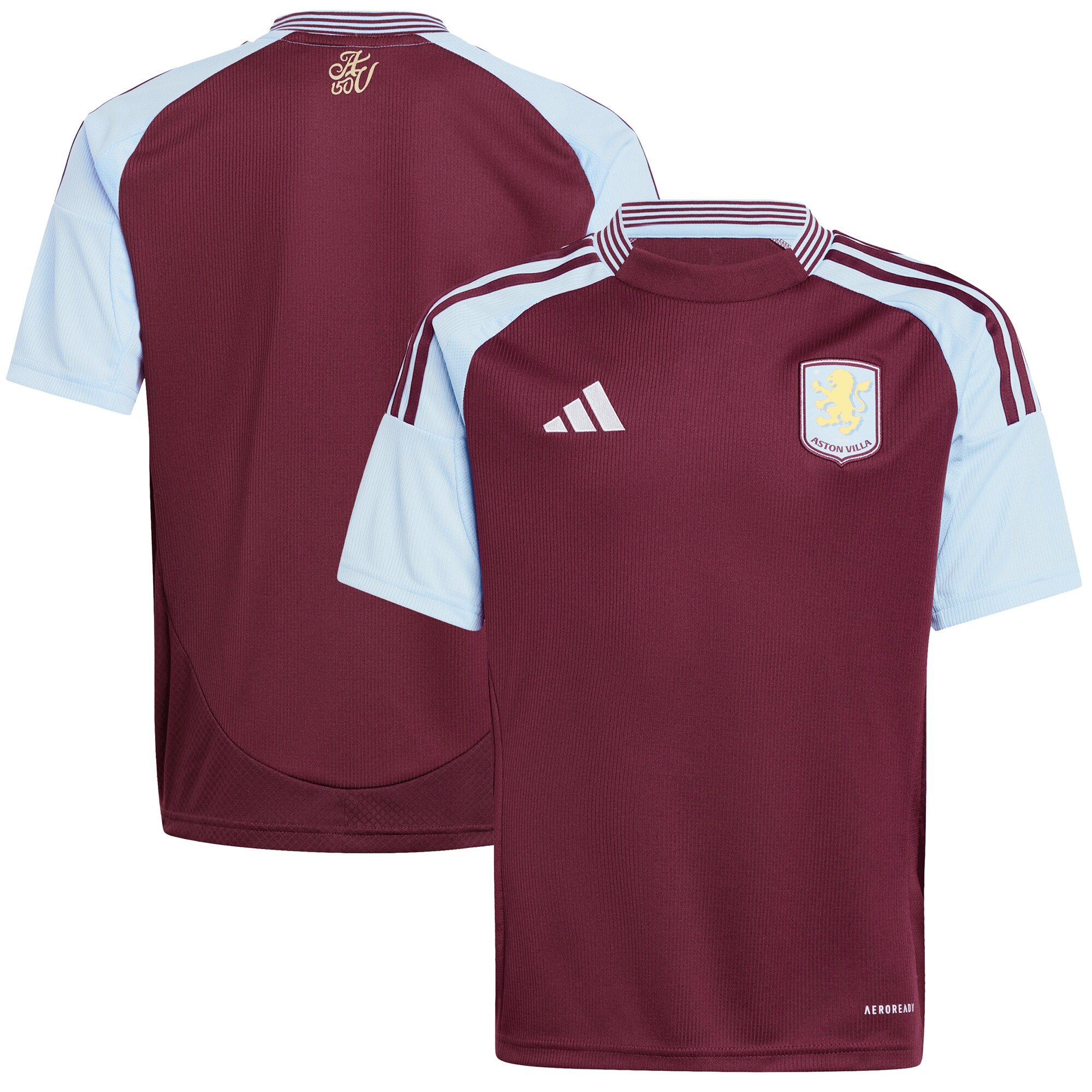 aston villa adidas home shirt 2024-25 – kids with custom printing Collection - Official Aston Villa Kits