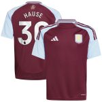 aston villa adidas home shirt 2024-25 – kids with hause 30 printing Collection - Official Aston Villa Kits