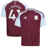 aston villa adidas home shirt 2024-25 – kids with j. ramsey 41 printing Collection - Official Aston Villa Kits