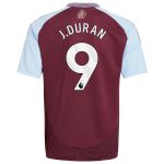 aston villa adidas home shirt 2024-25 – kids with j.duran 9 printing Collection - Official Aston Villa Kits
