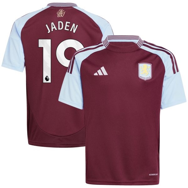 aston villa adidas home shirt 2024-25 – kids with jaden 19 printing Collection - Official Aston Villa Kits