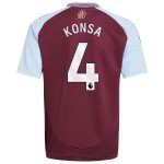 aston villa adidas home shirt 2024-25 – kids with konsa 4 printing Collection - Official Aston Villa Kits