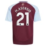 aston villa adidas home shirt 2024-25 – kids with m.asensio 21 printing Collection - Official Aston Villa Kits