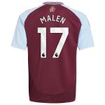 aston villa adidas home shirt 2024-25 – kids with malen 17 printing Collection - Official Aston Villa Kits