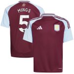 aston villa adidas home shirt 2024-25 – kids with mings 5 printing Collection - Official Aston Villa Kits