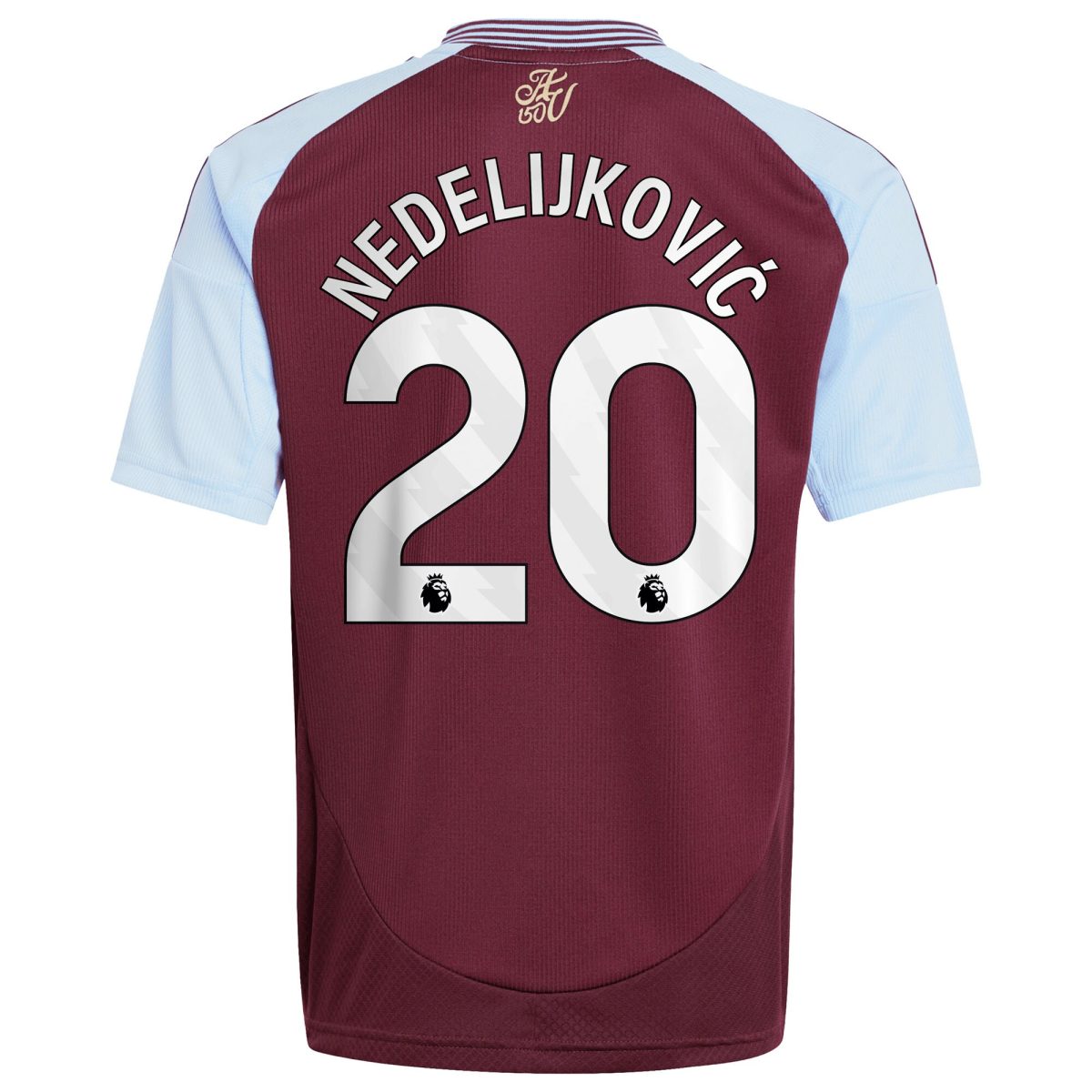 aston villa adidas home shirt 2024-25 – kids with nedeljković 20 printing Collection - Official Aston Villa Kits