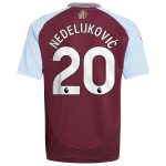 aston villa adidas home shirt 2024-25 – kids with nedeljković 20 printing Collection - Official Aston Villa Kits