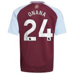 aston villa adidas home shirt 2024-25 – kids with onana 24 printing Collection - Official Aston Villa Kits